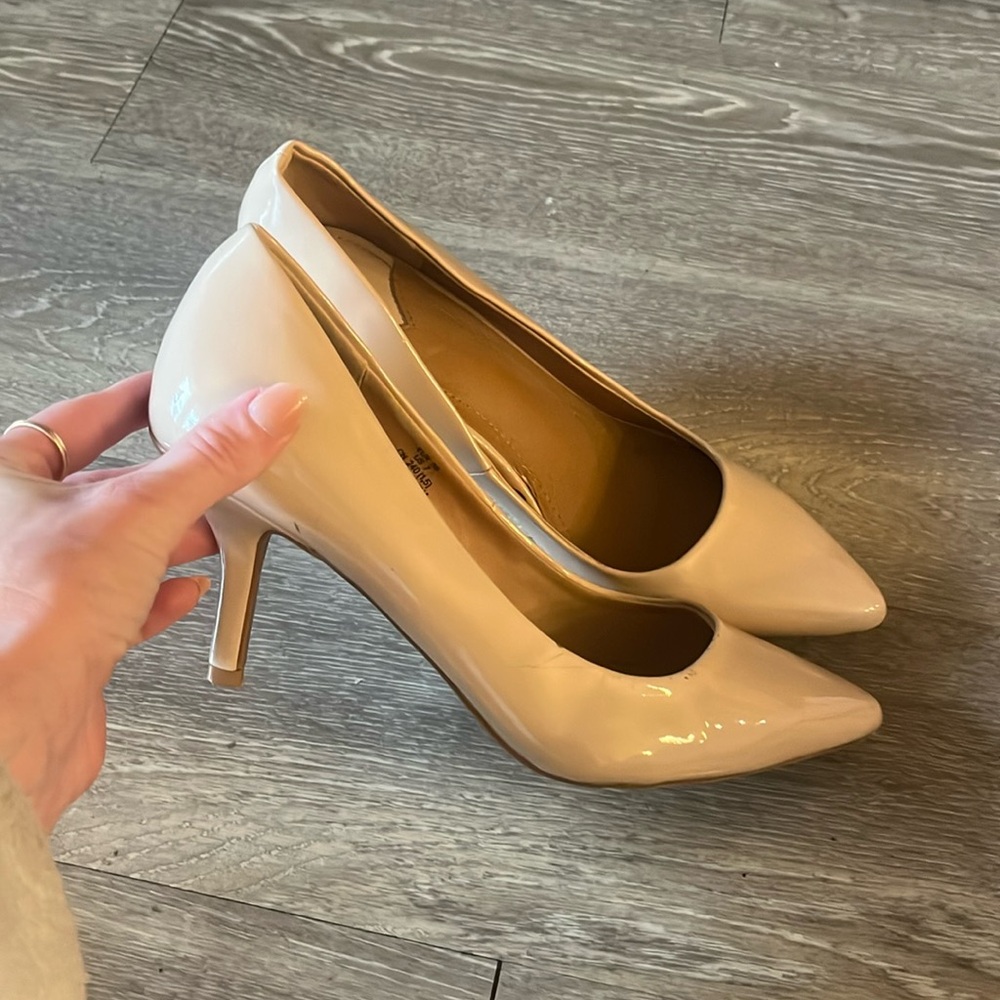 H & M gently worn; size 38 nude heels